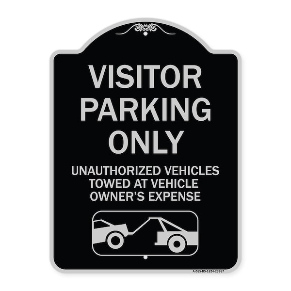 Parking Restriction Visitor Parking Only Unauthorized Vehicles Towed at Owner Expense, BS-1824-23367